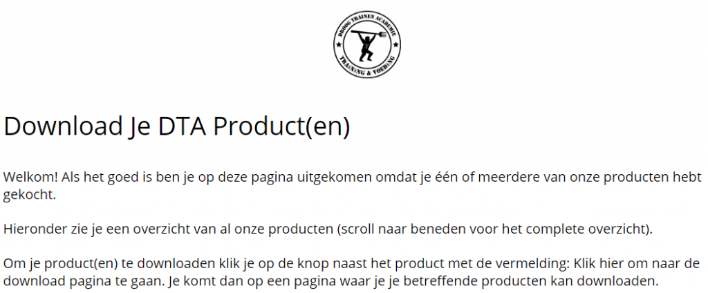 download je DTA product